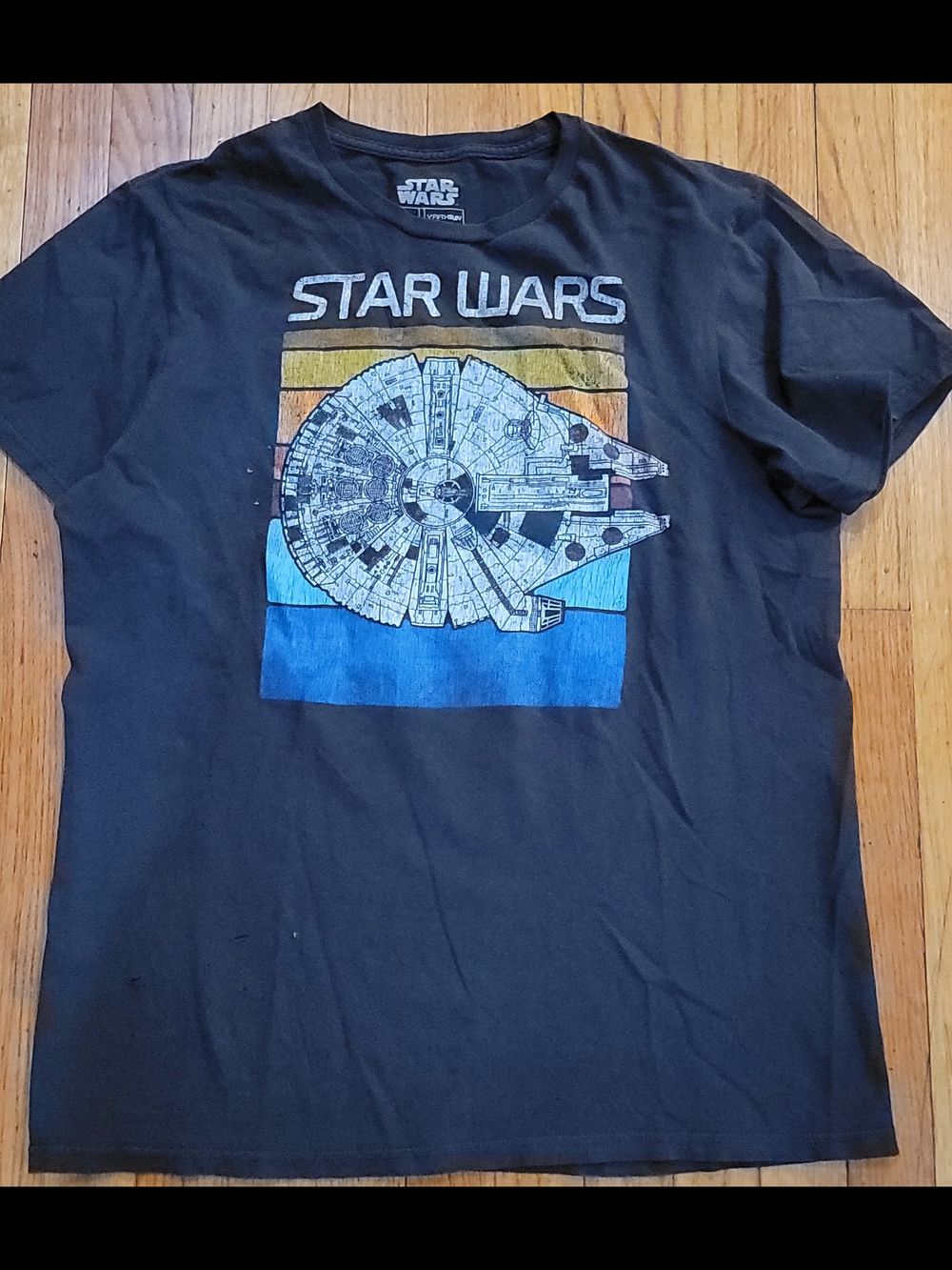 Star Wars Millennium Falcon Graphic Tee - Black with Multi-Color Print